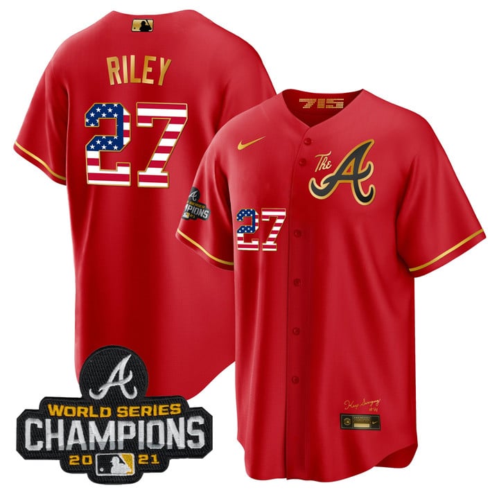 Official Atlanta Baseball Jersey - Red World Series Champs Edition #27