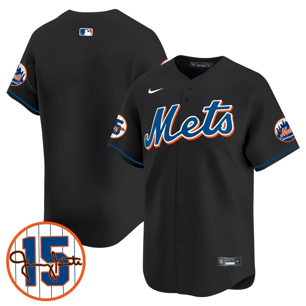 New York Mets Jerry Grote Patch Vapor Premier Limited V1 Jersey  All Stitched