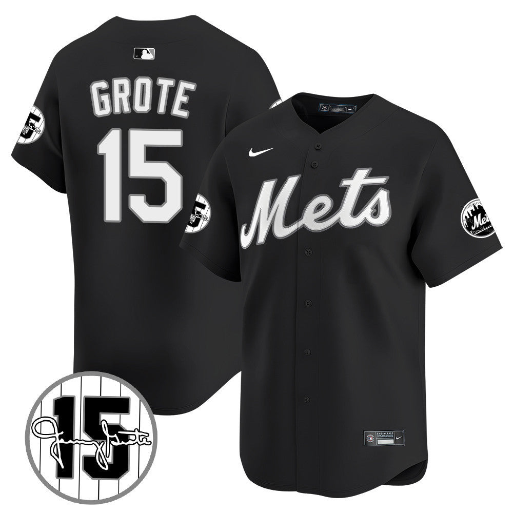 New York Mets Jerry Grote Patch Vapor Premier Limited V1 Jersey  All Stitched