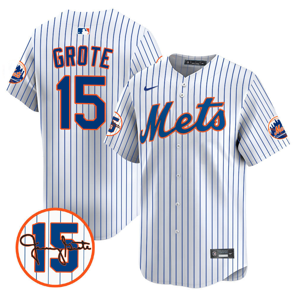 New York Mets Jerry Grote Patch Vapor Premier Limited V1 Jersey  All Stitched