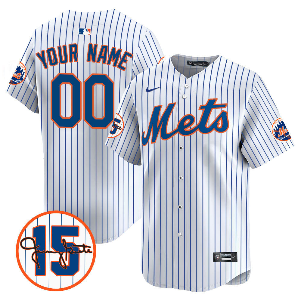 Custom New York Mets Jerry Grote Patch Vapor Premier Limited V1 Jersey  All Stitched