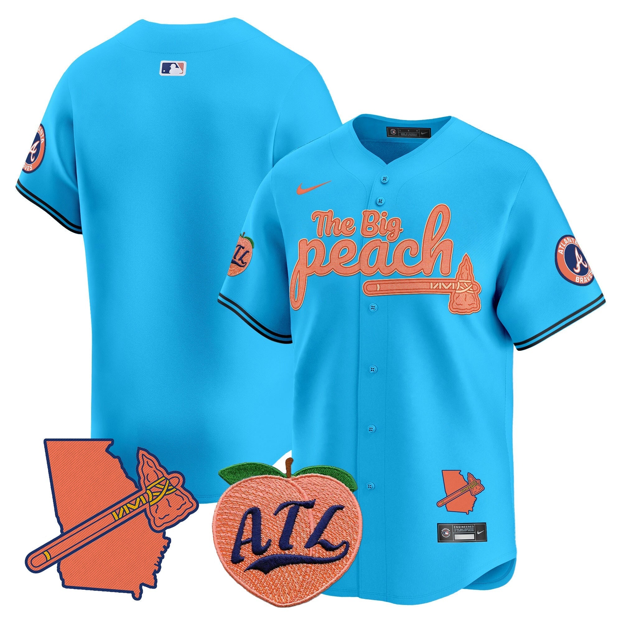 ATL The Big Peach Vapor Premier Limited Jersey V2 - Stitched