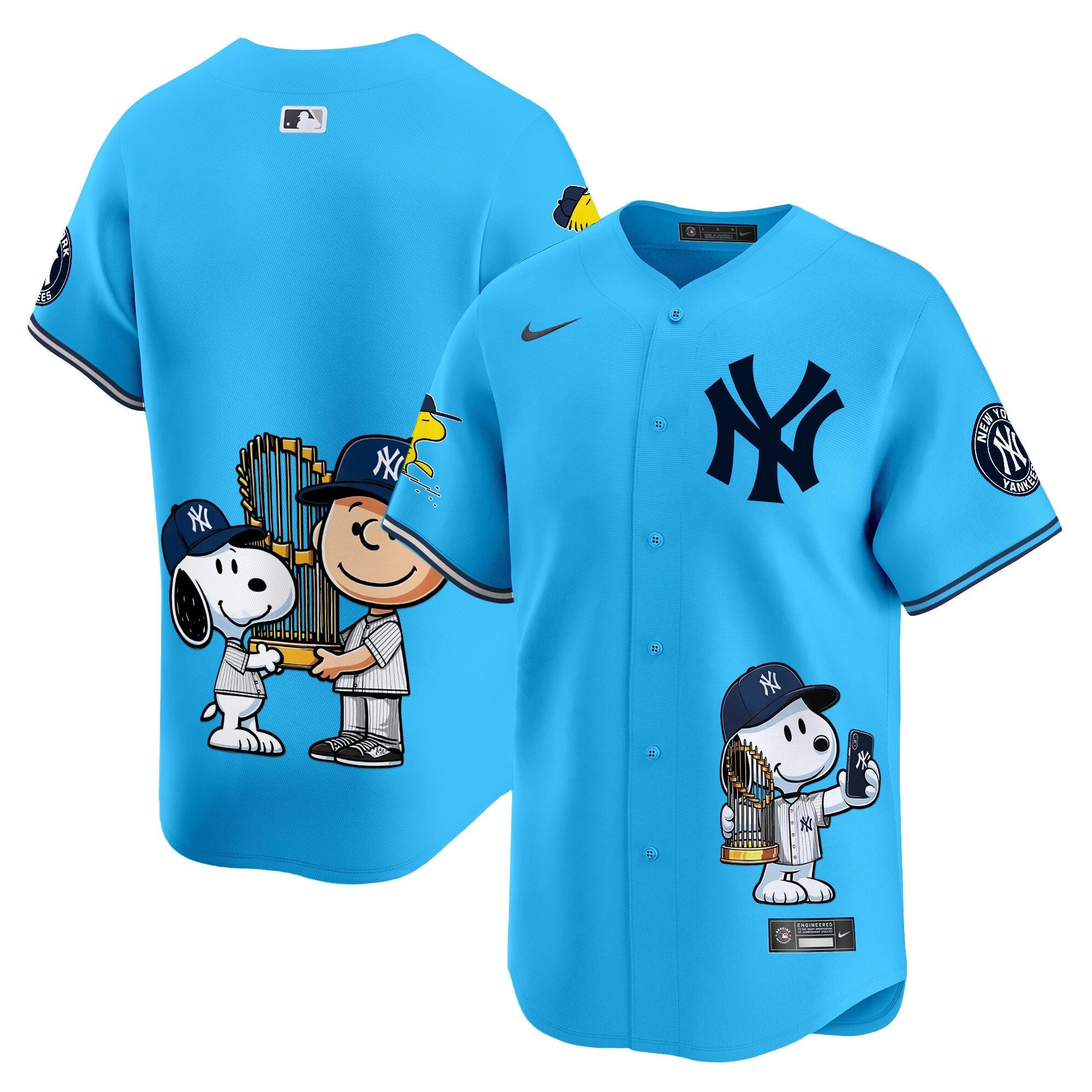 Unisex NYY Peanut Snoopy Vapor Premier Limited Jersey - Printed