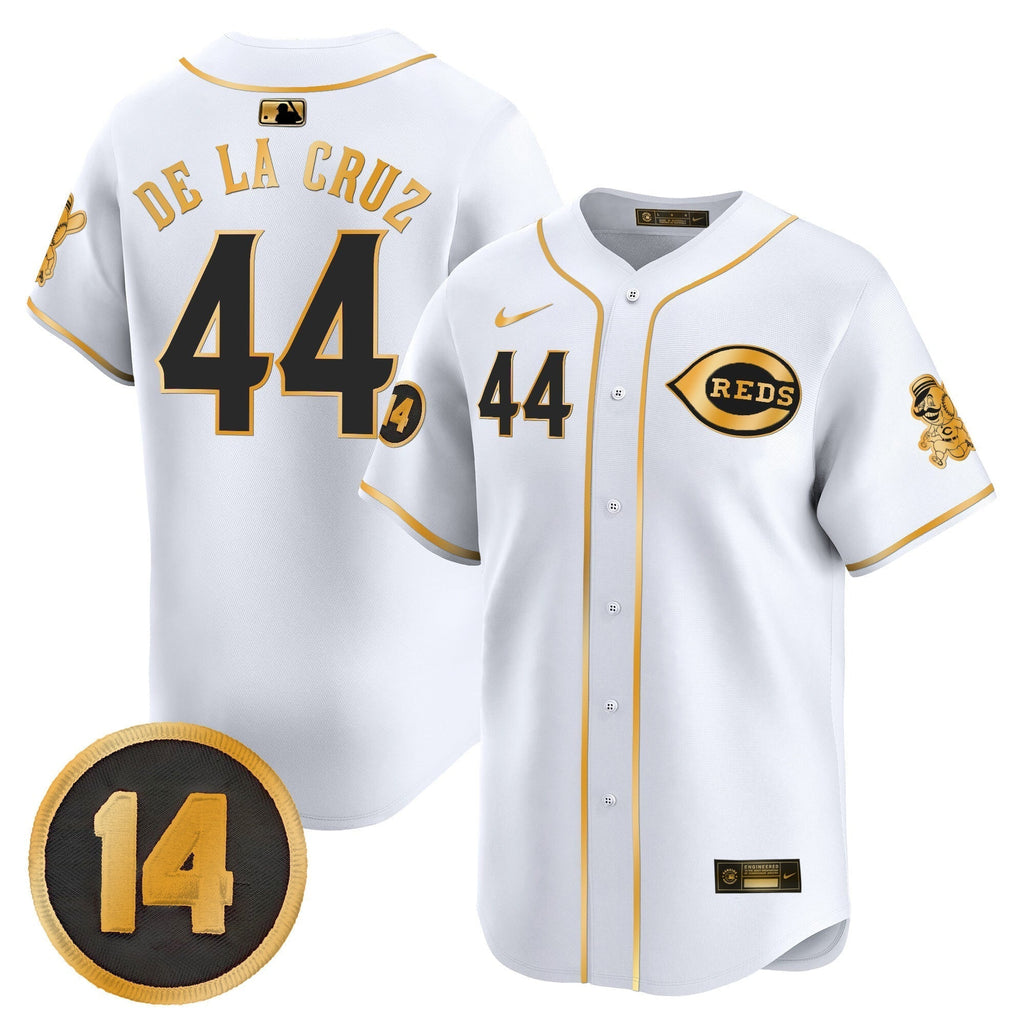CIN Pete Rose Patch Vapor Premier Limited Jersey - All Stitched
