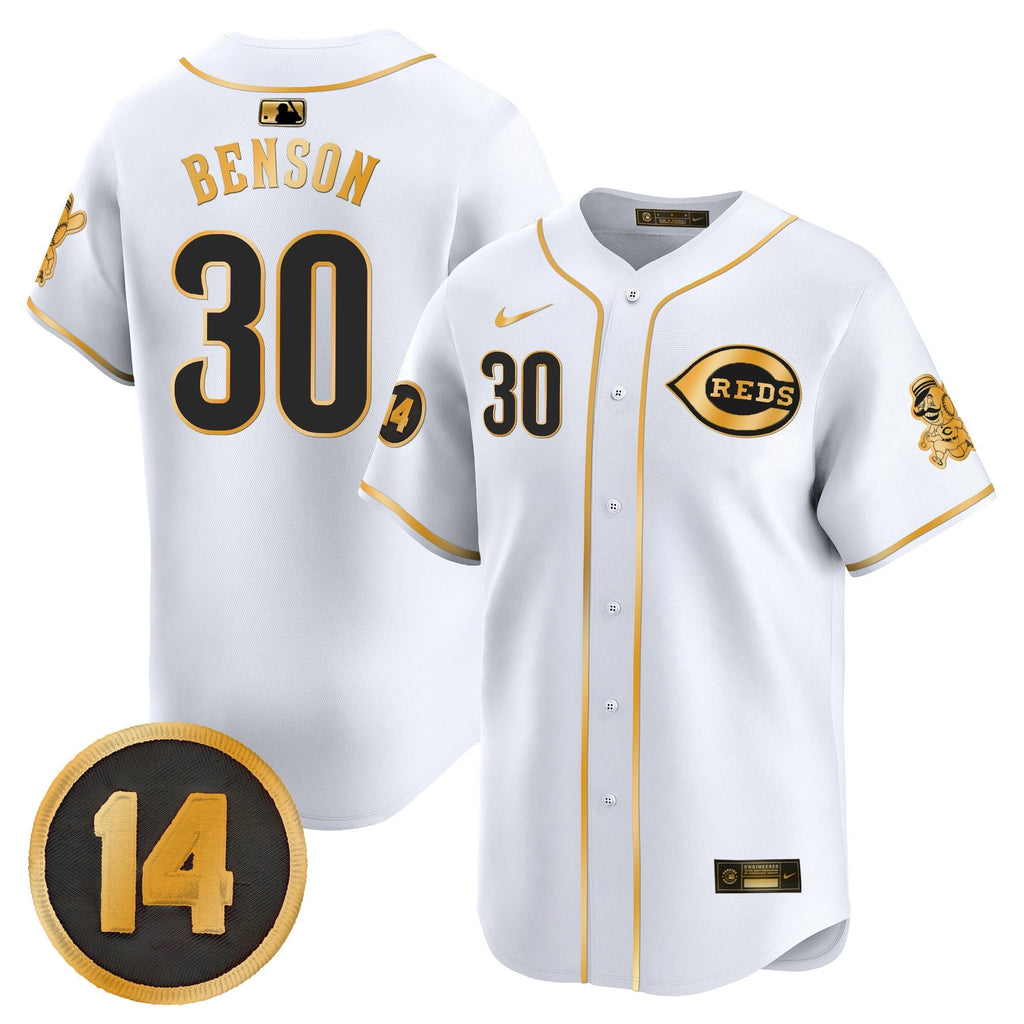 CIN Pete Rose Patch Vapor Premier Limited Jersey - All Stitched