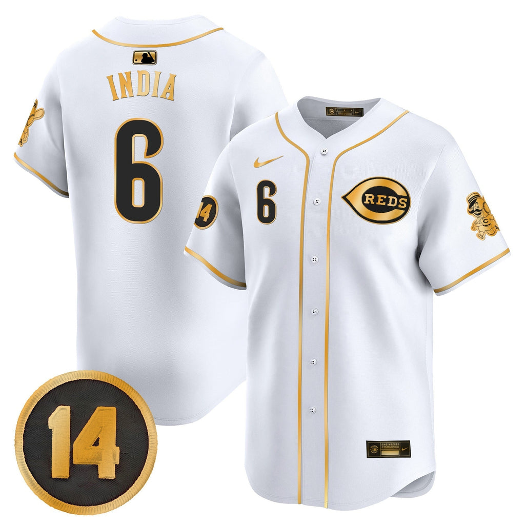 CIN Pete Rose Patch Vapor Premier Limited Jersey - All Stitched