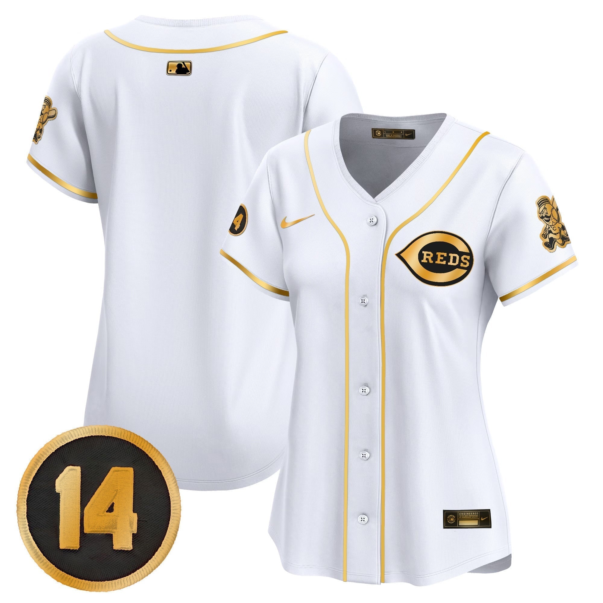 WoCincinnati Reds Pete Rose Patch Vapor Premier Limited Jersey - All Stitched