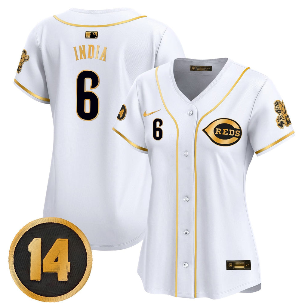 WoCincinnati Reds Pete Rose Patch Vapor Premier Limited Jersey - All Stitched