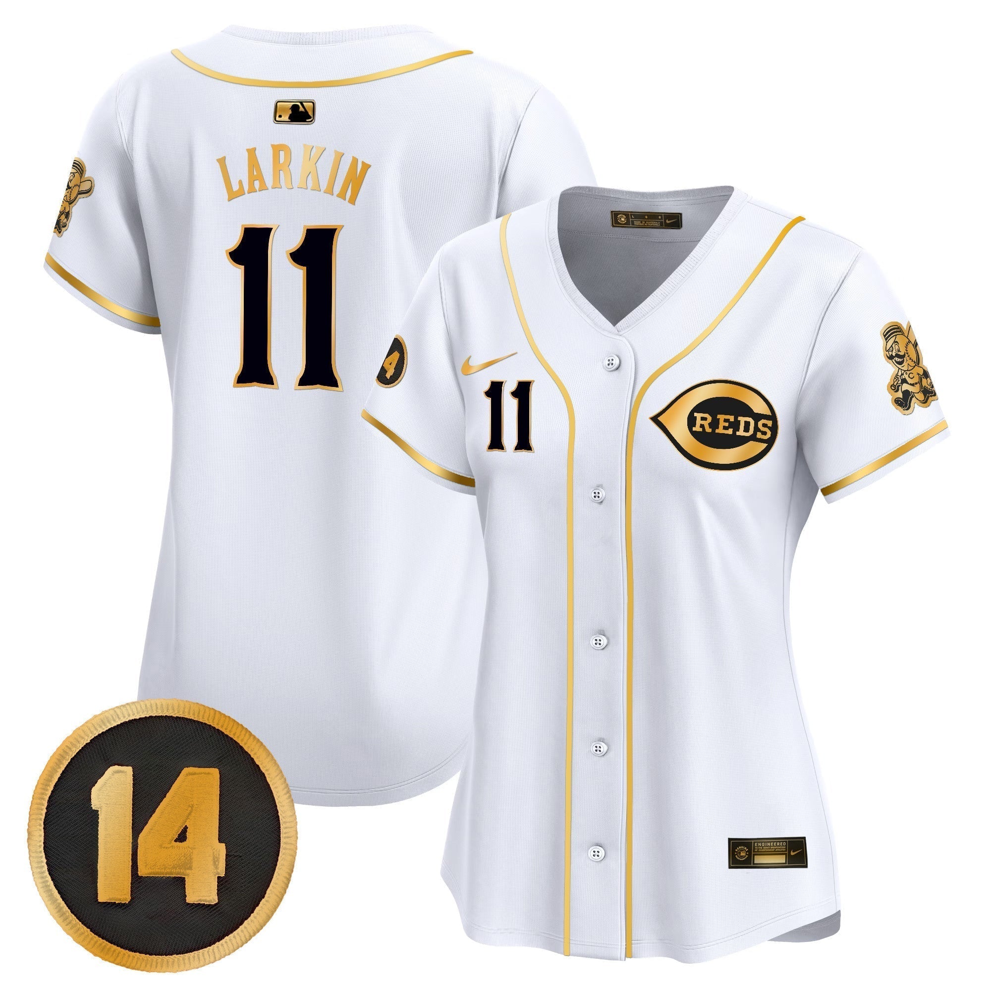 WoCincinnati Reds Pete Rose Patch Vapor Premier Limited Jersey - All Stitched