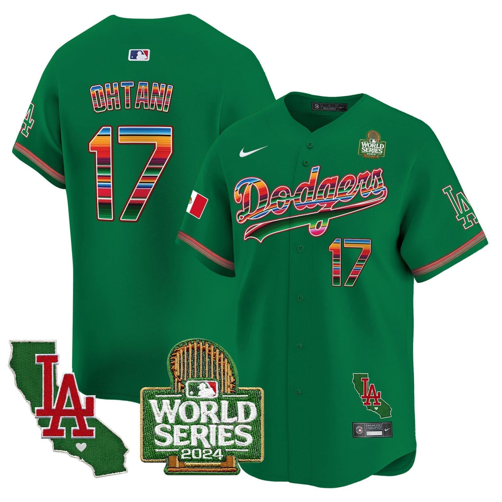 Dodgers Mexico 2024 World Series Vapor Premier Limited Jersey V2 - Stitched