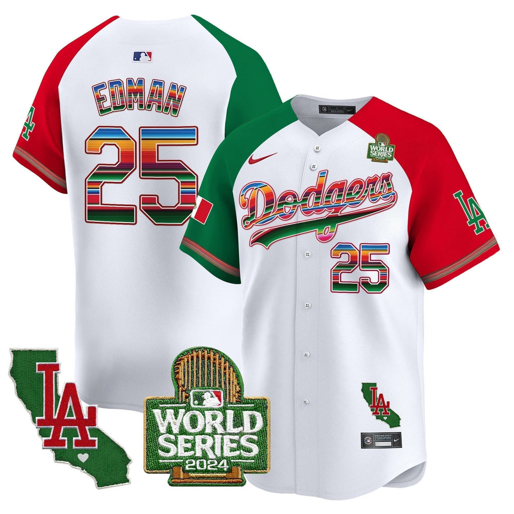Dodgers Mexico 2024 World Series Vapor Premier Limited Jersey V2 - Stitched