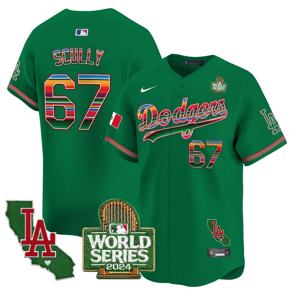 Dodgers Mexico 2024 World Series Vapor Premier Limited Jersey V2 - Stitched