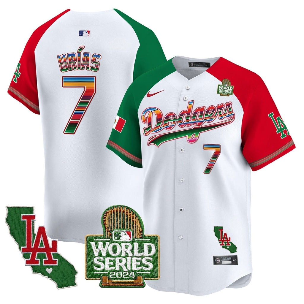 Dodgers Mexico 2024 World Series Vapor Premier Limited Jersey V2 - Stitched
