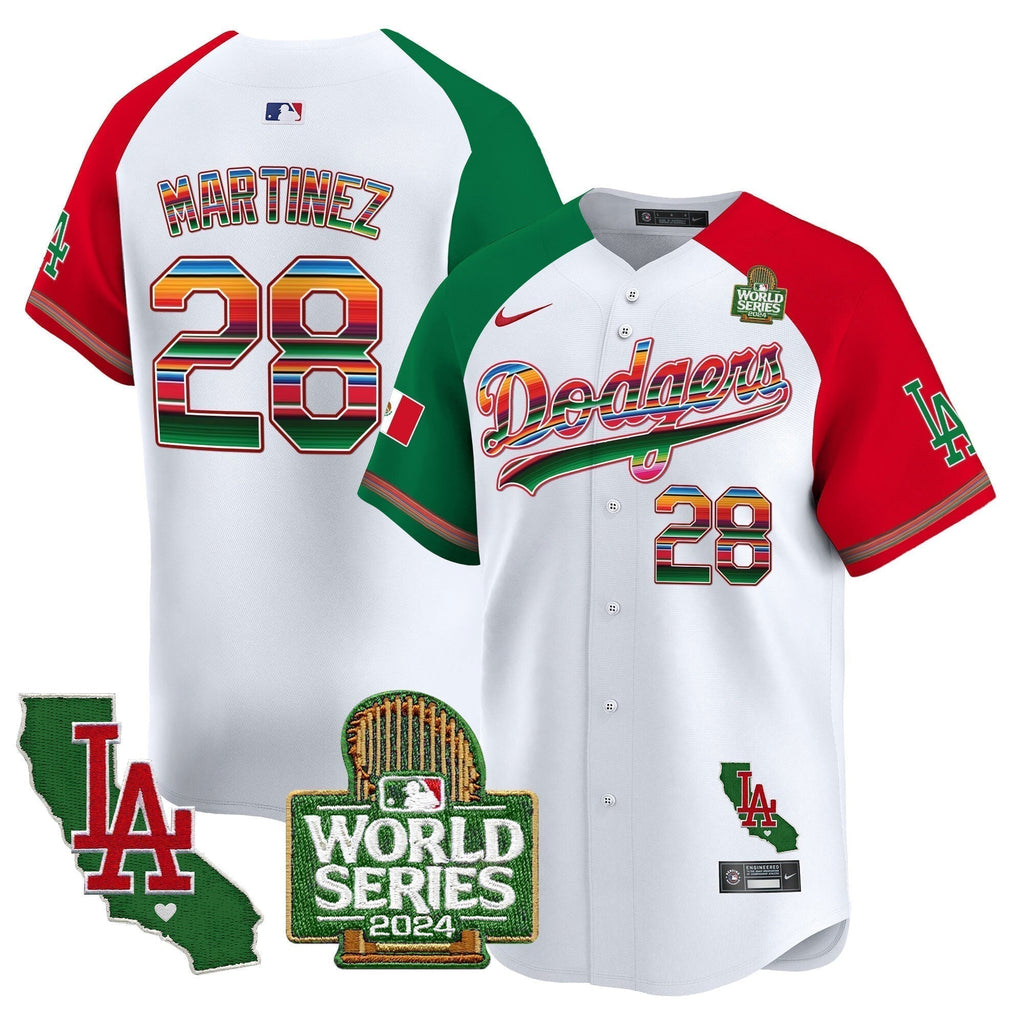Dodgers Mexico 2024 World Series Vapor Premier Limited Jersey V2 - Stitched