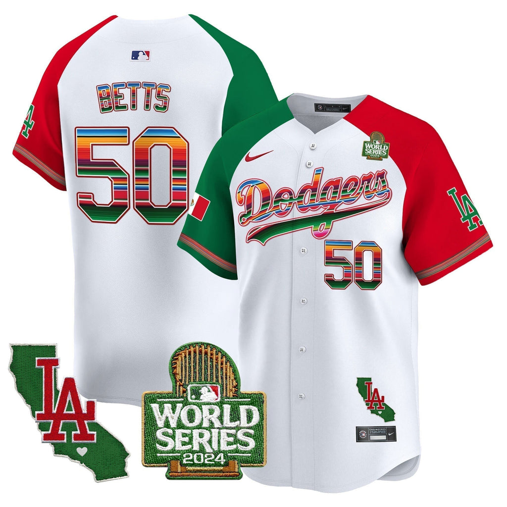 Dodgers Mexico 2024 World Series Vapor Premier Limited Jersey V2 - Stitched