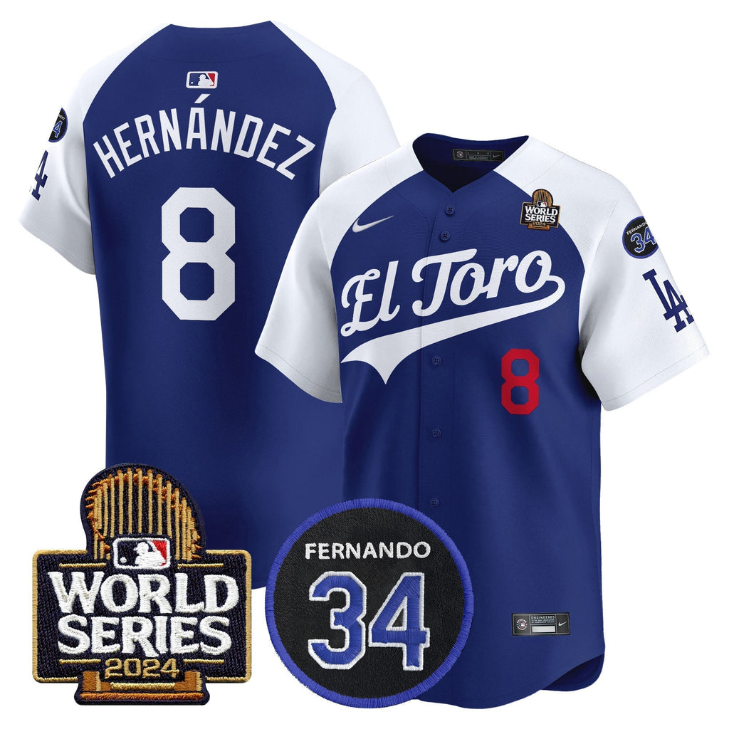 Dodgers El Toro 2024 World Series Patch Vapor Premier Limited Jersey - Stitched