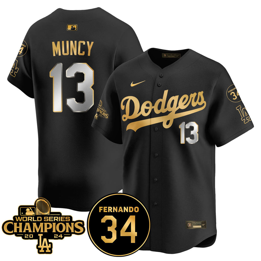 LA Dodgers - World Series Champions 2024/Fernando Valenzuela Memorial Jersey - Stitched N1