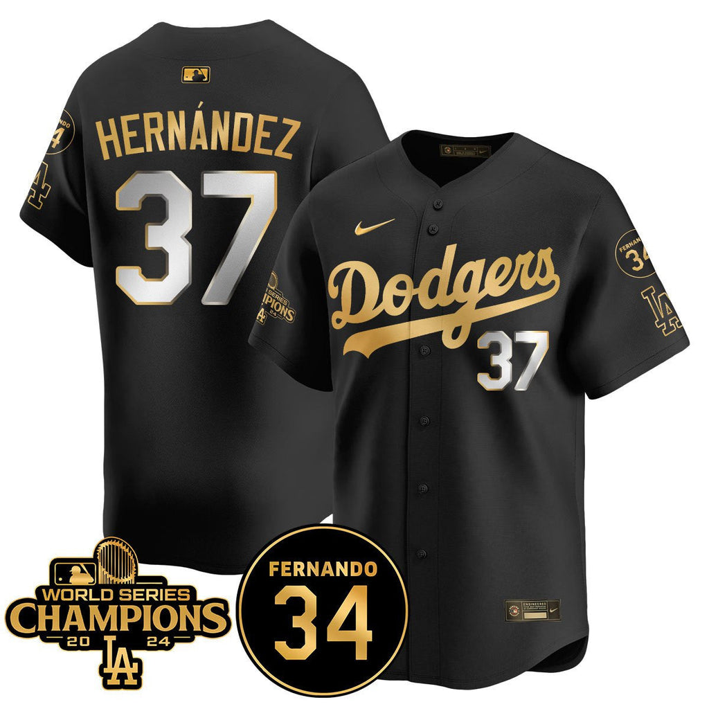 LA Dodgers - World Series Champions 2024/Fernando Valenzuela Memorial Jersey - Stitched N1