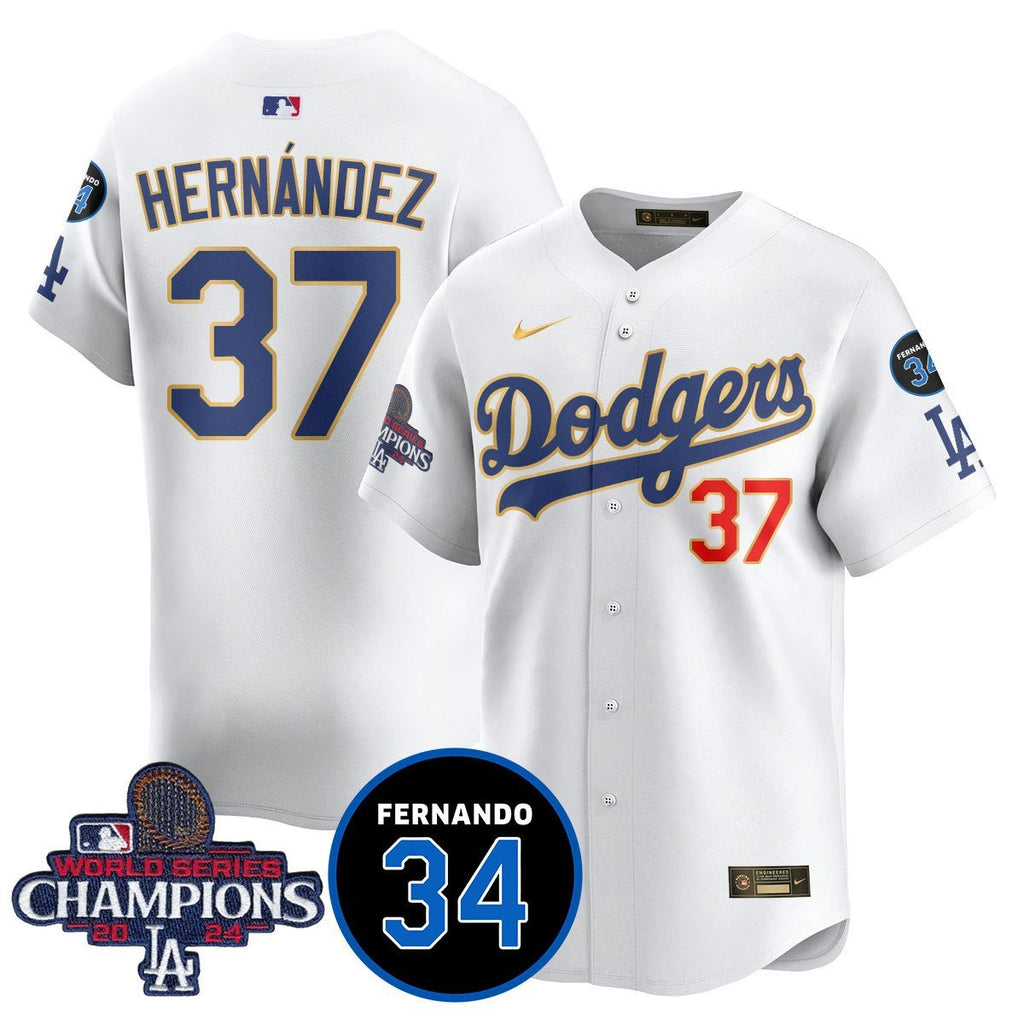 LA Dodgers - World Series Champions 2024/Fernando Valenzuela Memorial Jersey - Stitched N1