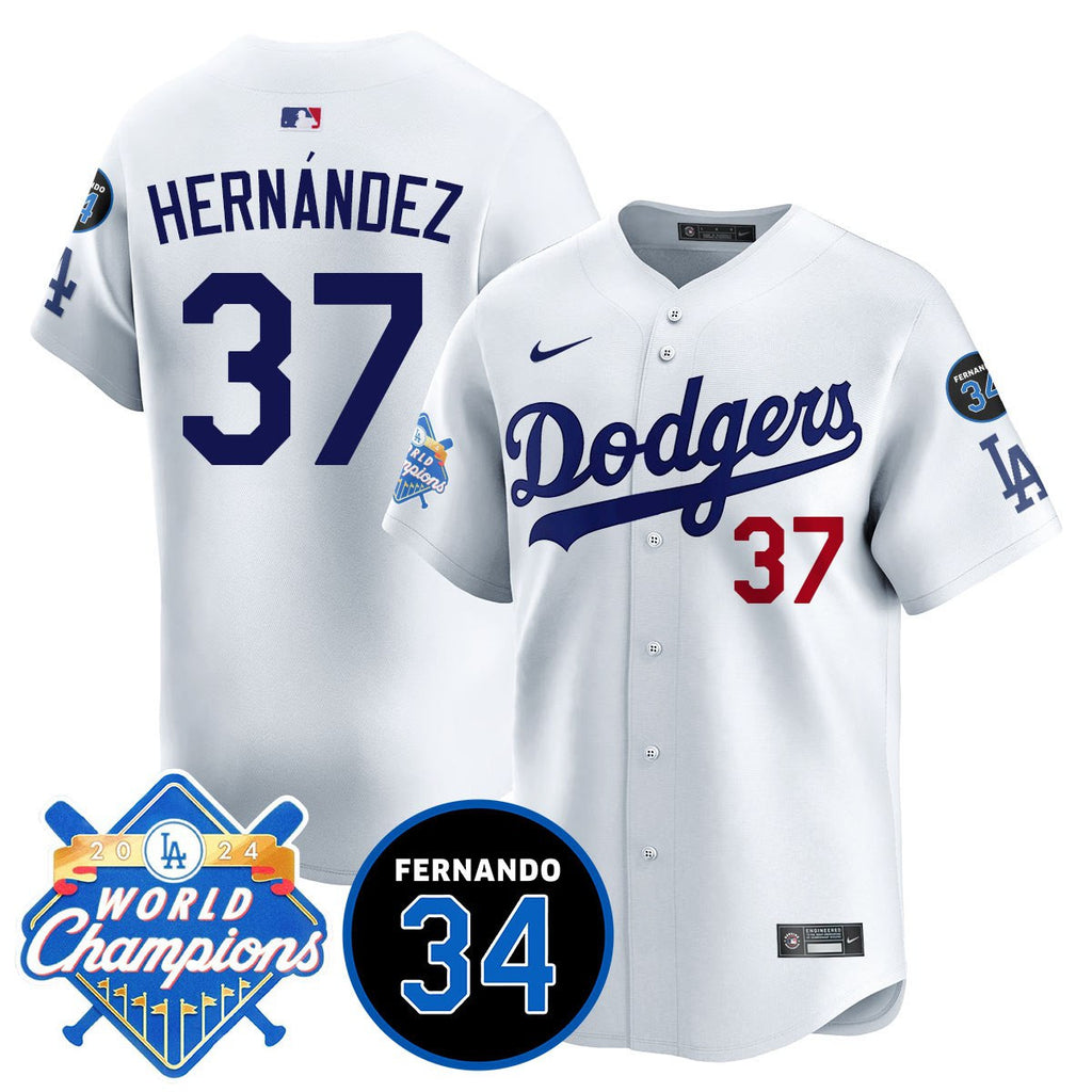 Men's LA Dodgers - World Series Champions 2024/Fernando Valenzuela Memorial Jersey - All Stitched