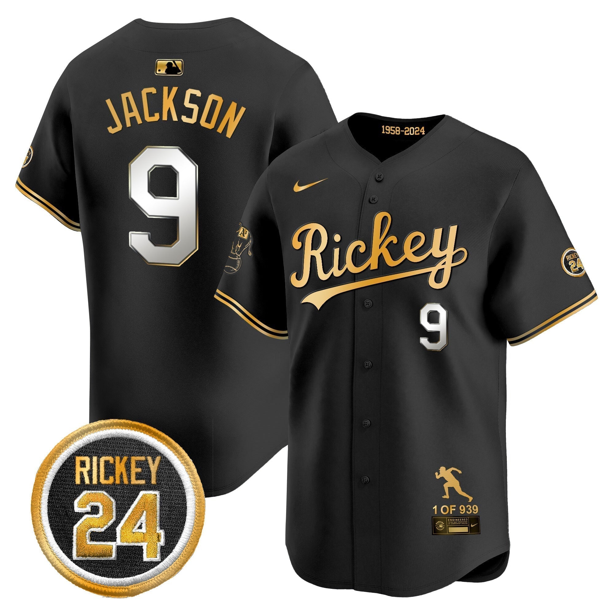 OAK Rickey Tribute style Vapor Premier Limited Jersey - All Stitched