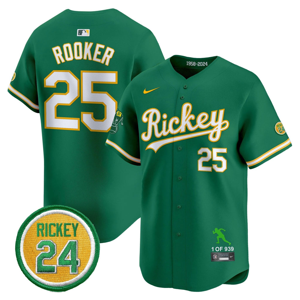 OAK Rickey Tribute style Vapor Premier Limited Jersey - All Stitched