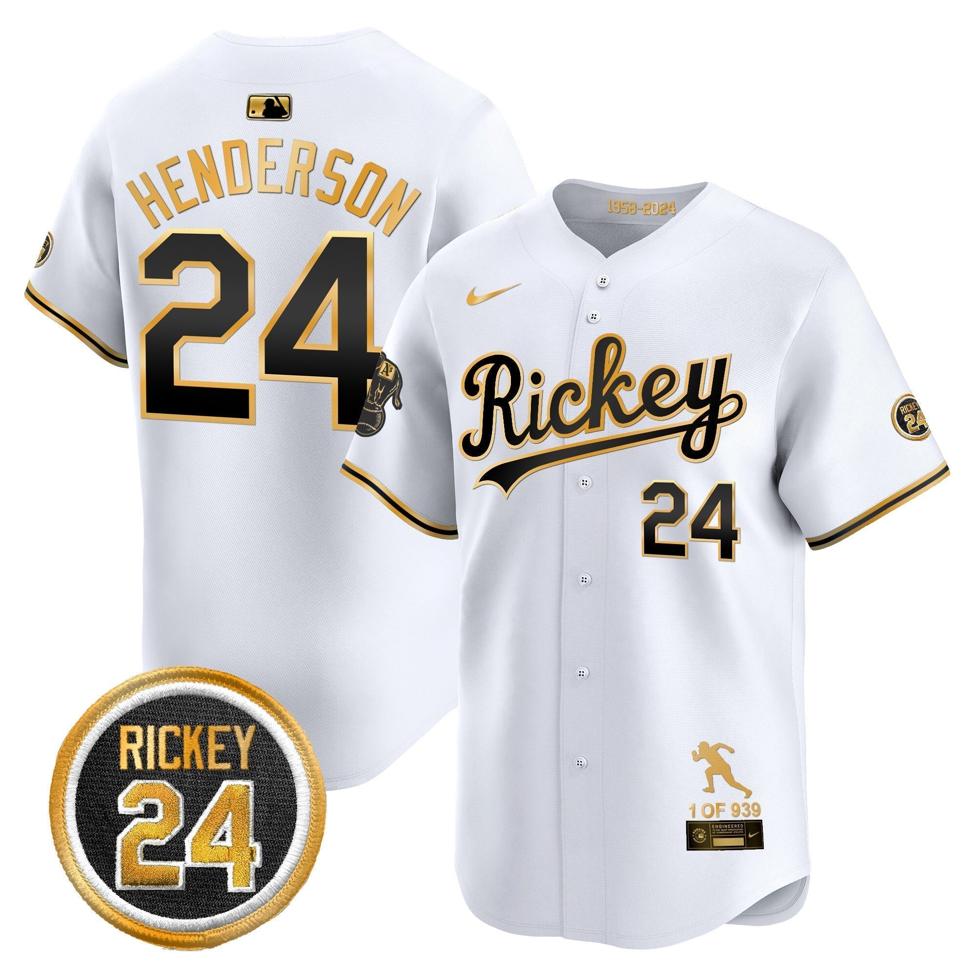 OAK Rickey Tribute style Vapor Premier Limited Jersey - All Stitched