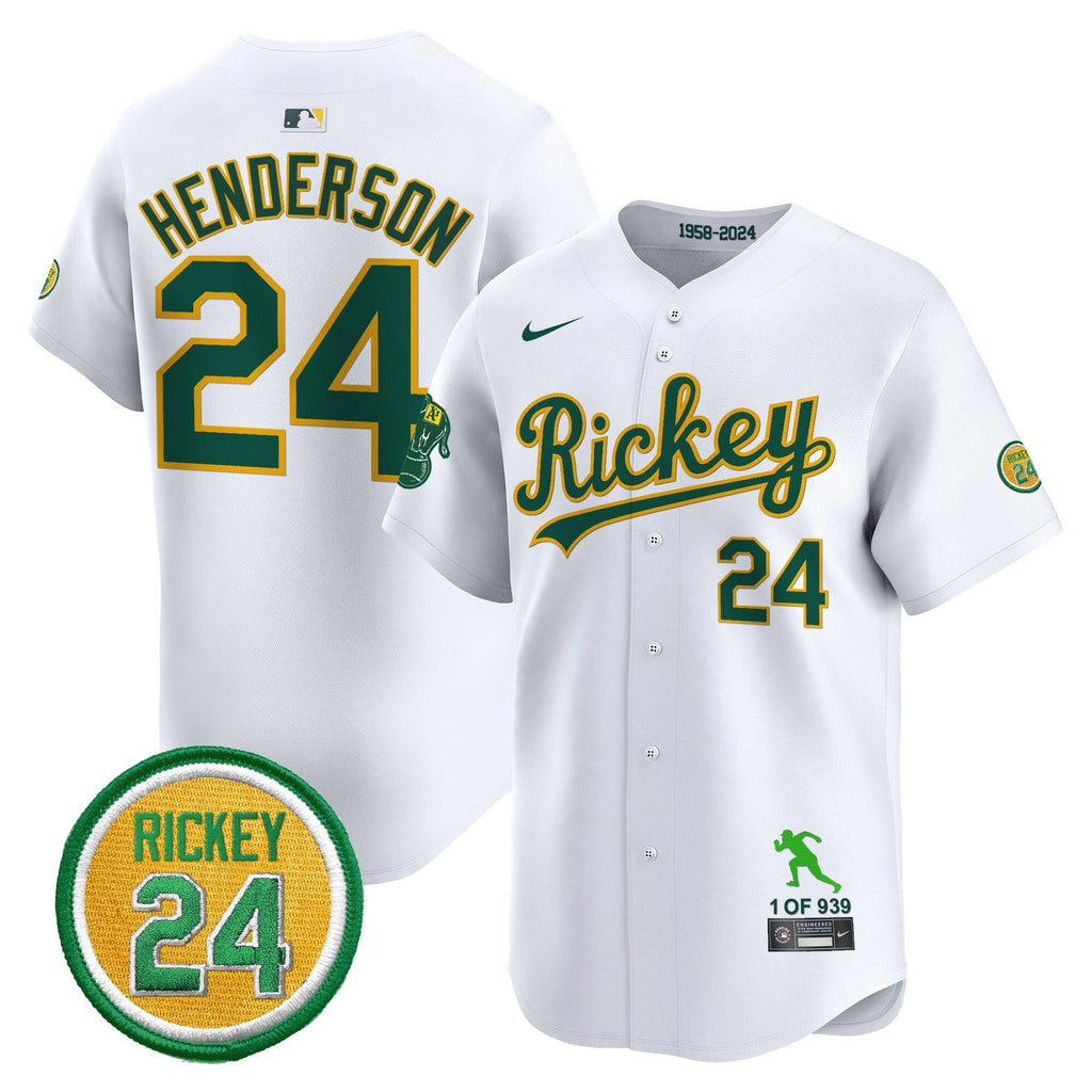 OAK Rickey Tribute style Vapor Premier Limited Jersey - All Stitched