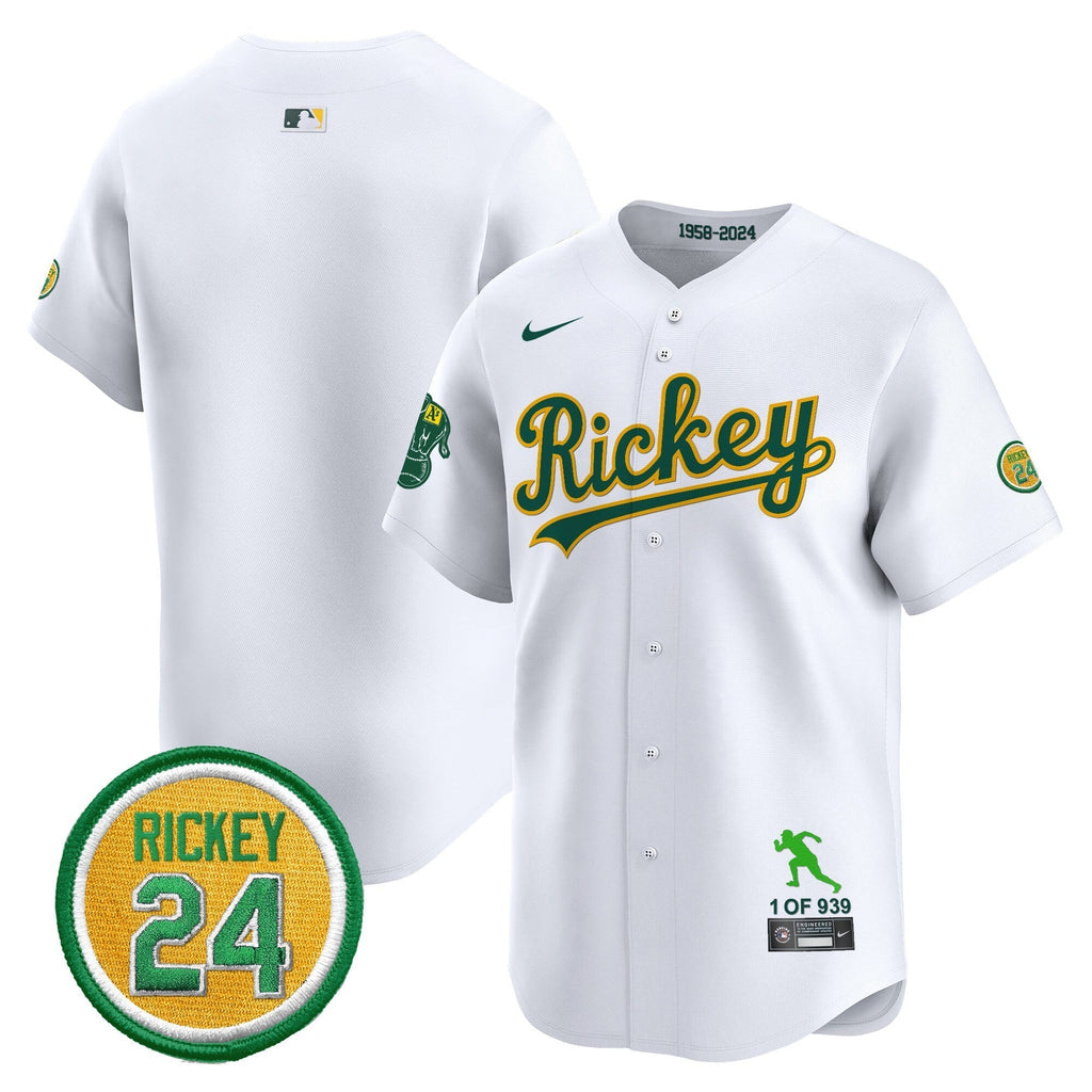 OAK Rickey Tribute style Vapor Premier Limited Jersey - All Stitched