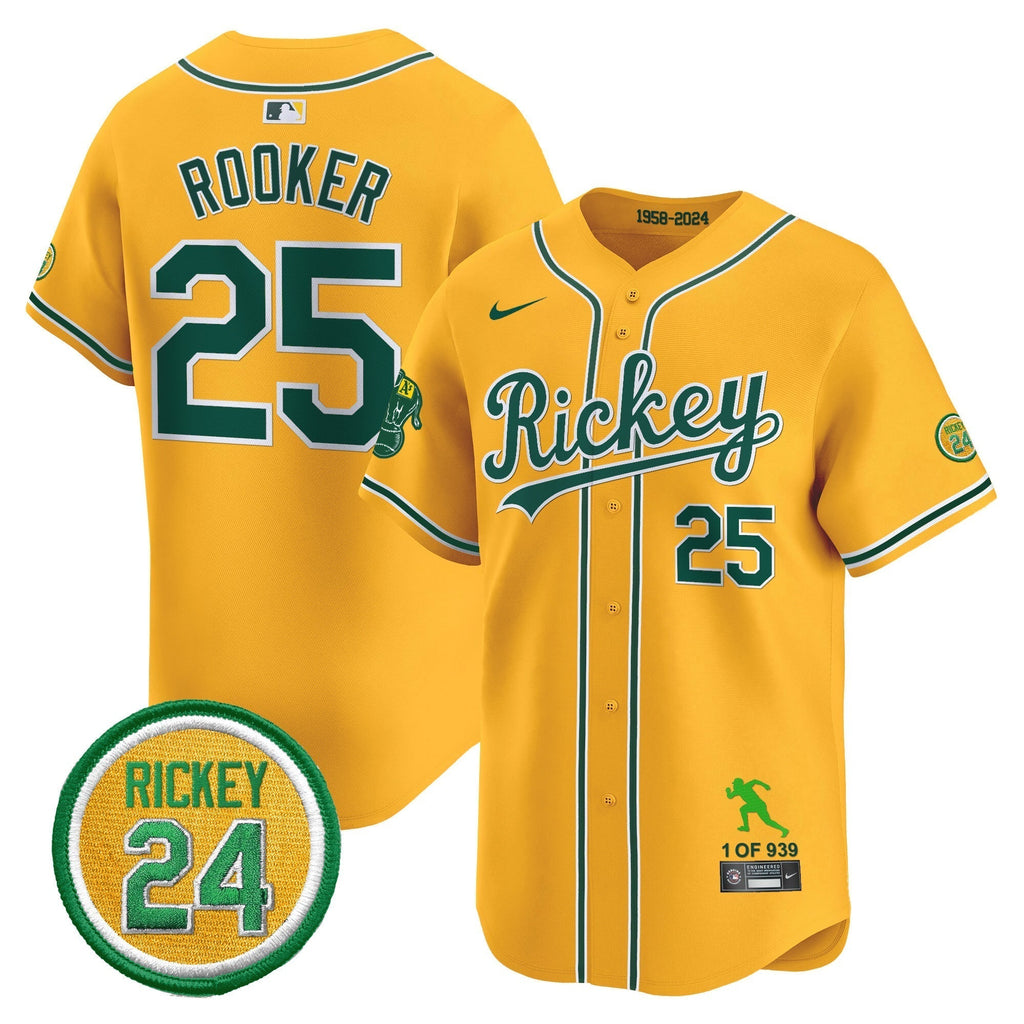OAK Rickey Tribute style Vapor Premier Limited Jersey - All Stitched