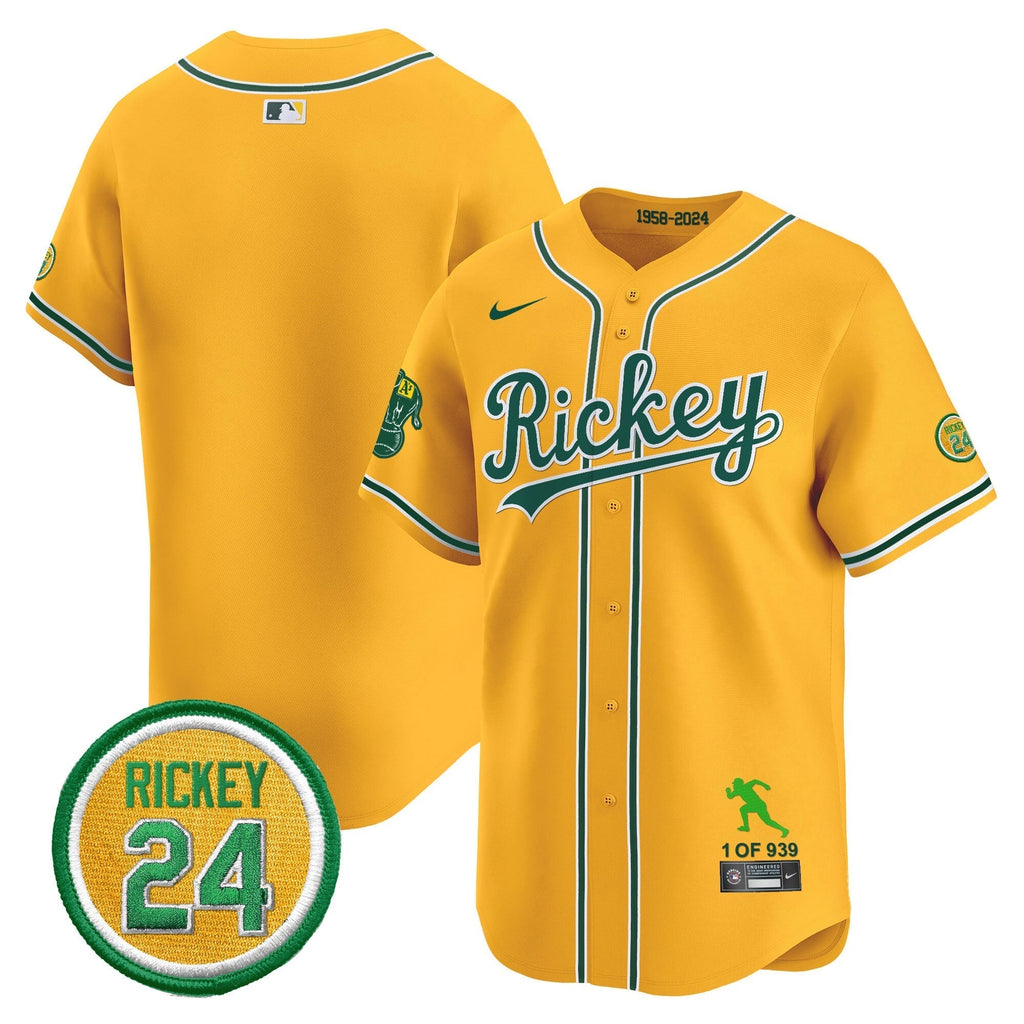 OAK Rickey Tribute style Vapor Premier Limited Jersey - All Stitched