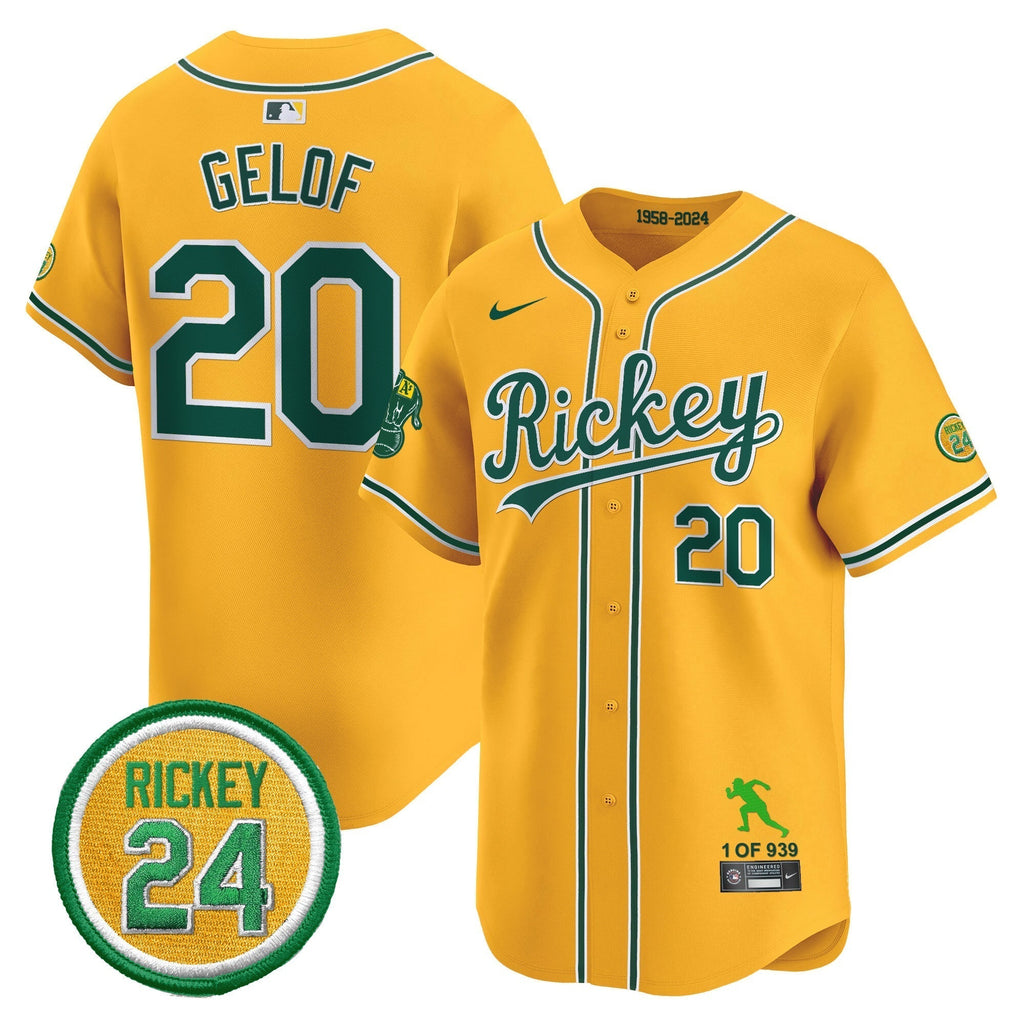 OAK Rickey Tribute style Vapor Premier Limited Jersey - All Stitched