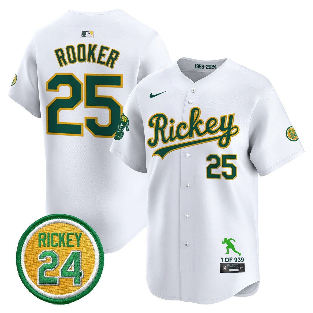 OAK Rickey Tribute style Vapor Premier Limited Jersey - All Stitched