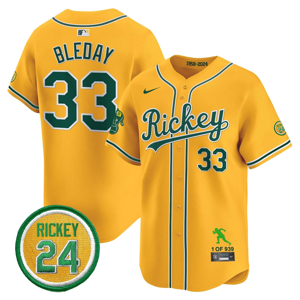 OAK Rickey Tribute style Vapor Premier Limited Jersey - All Stitched