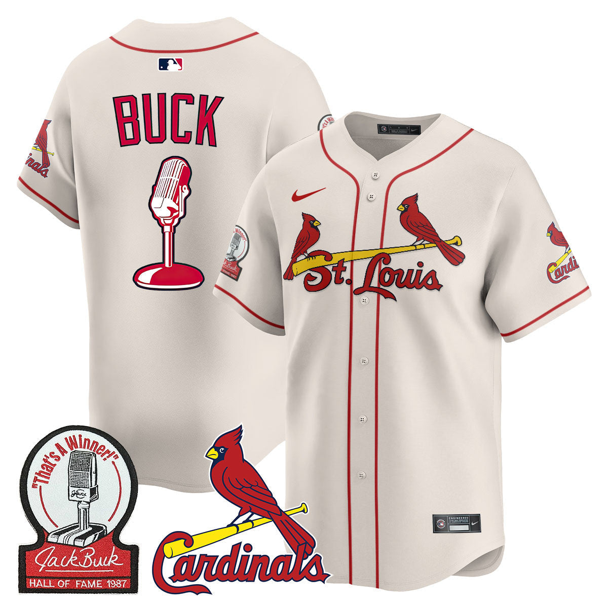 STL Jack Buck Limited Jersey - All Stitched