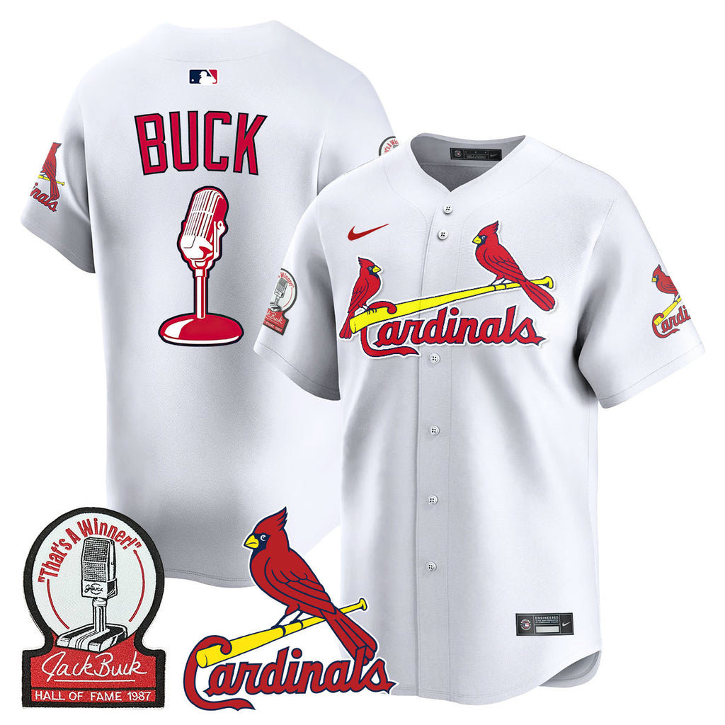 Men's St. Louis Cardinals Jack Buck Limited Jersey - All Stitched