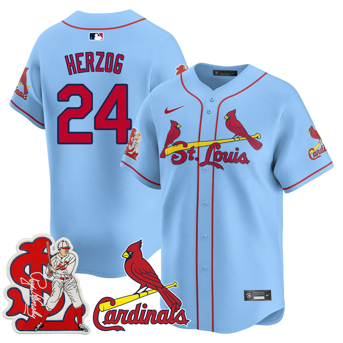 STL Rogers Hornsby Jersey - All Stitched