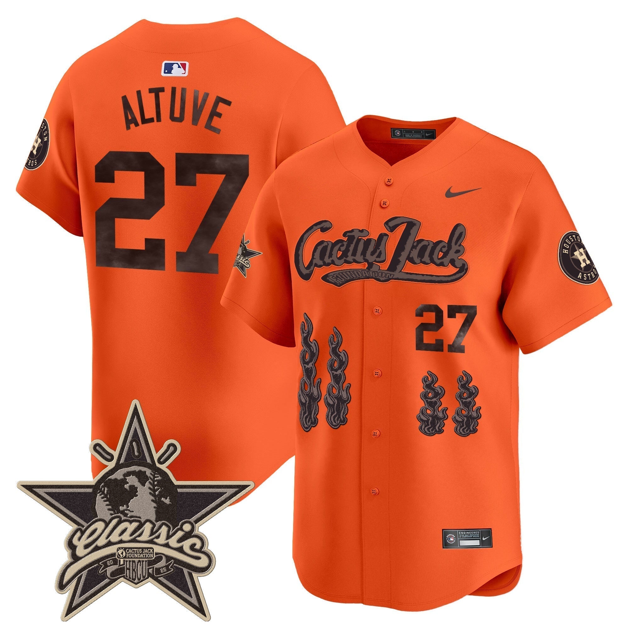 HOU Cactus Jack 2025 Vapor Premier Limited Jersey - All Stitched