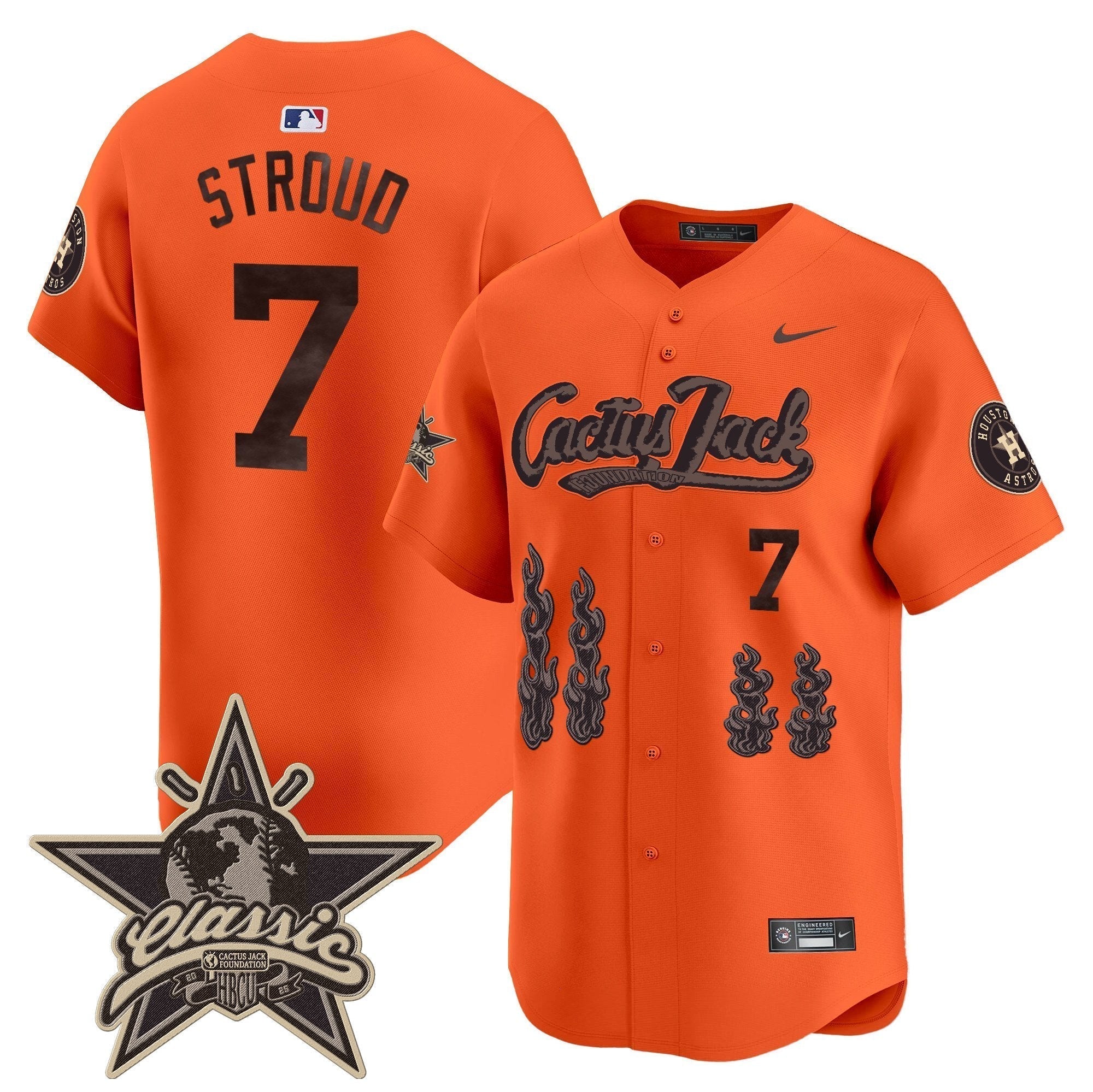 HOU Cactus Jack 2025 Vapor Premier Limited Jersey - All Stitched