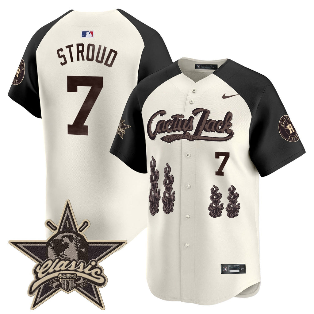 HOU Cactus Jack 2025 Vapor Premier Limited Jersey - All Stitched