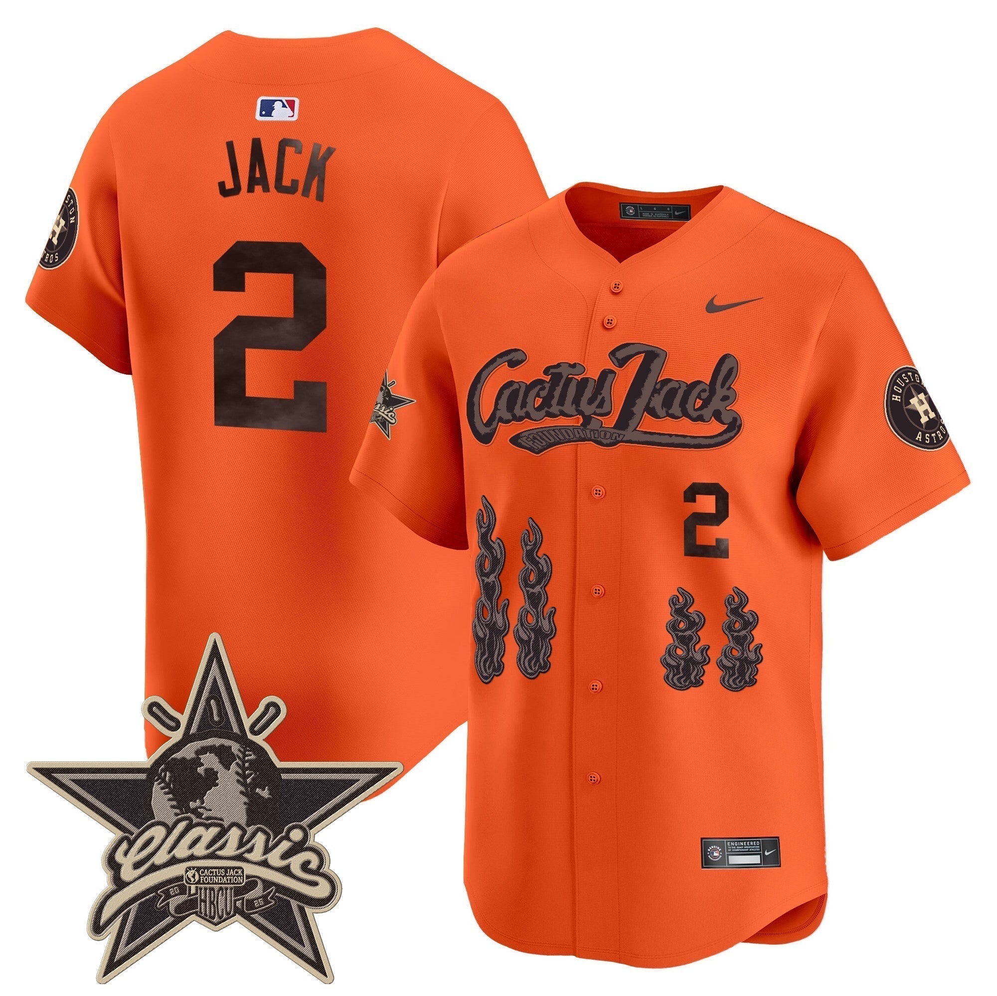 HOU Cactus Jack 2025 Vapor Premier Limited Jersey - All Stitched