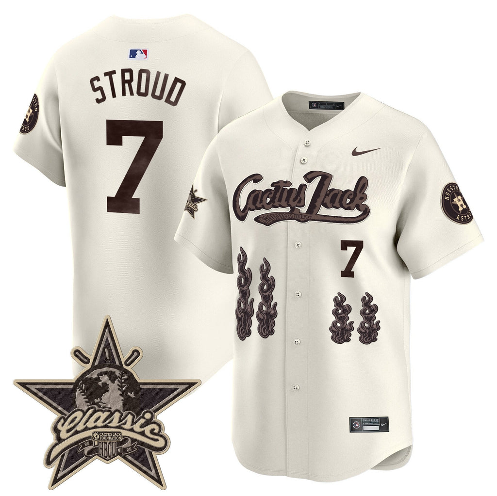 HOU Cactus Jack 2025 Vapor Premier Limited Jersey - All Stitched