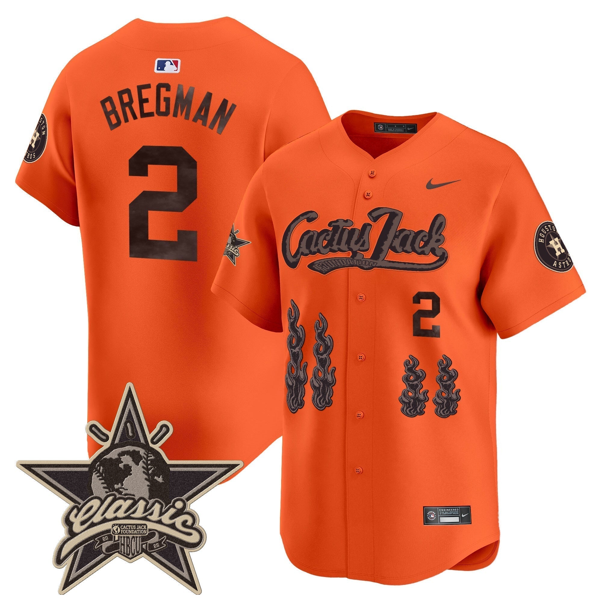 HOU Cactus Jack 2025 Vapor Premier Limited Jersey - All Stitched