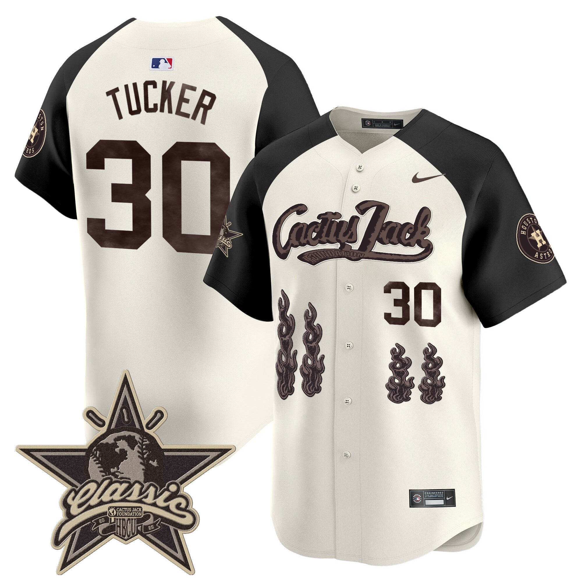 HOU Cactus Jack 2025 Vapor Premier Limited Jersey - All Stitched