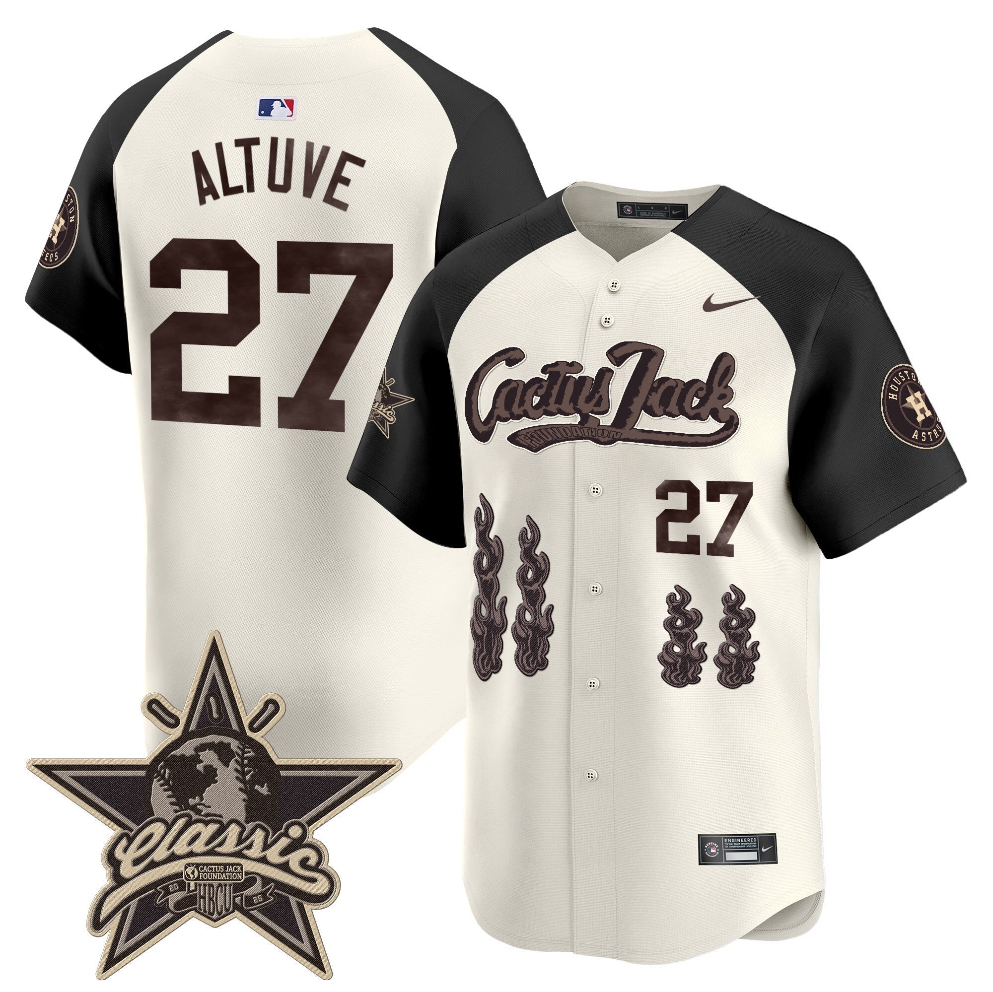 HOU Cactus Jack 2025 Vapor Premier Limited Jersey - All Stitched