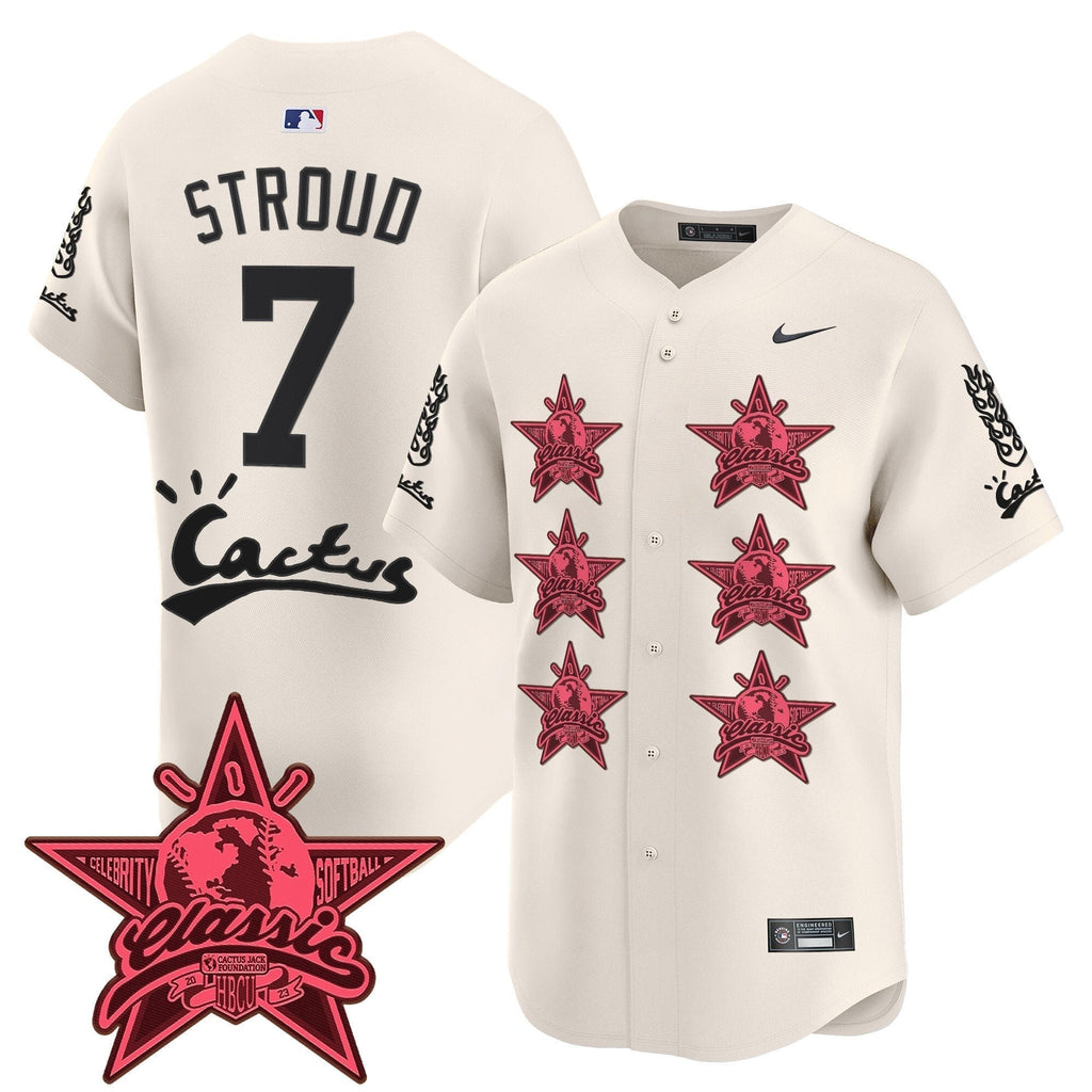 HOU Cactus Jack 2025 Vapor Premier Limited Jersey V2 - All Stitched