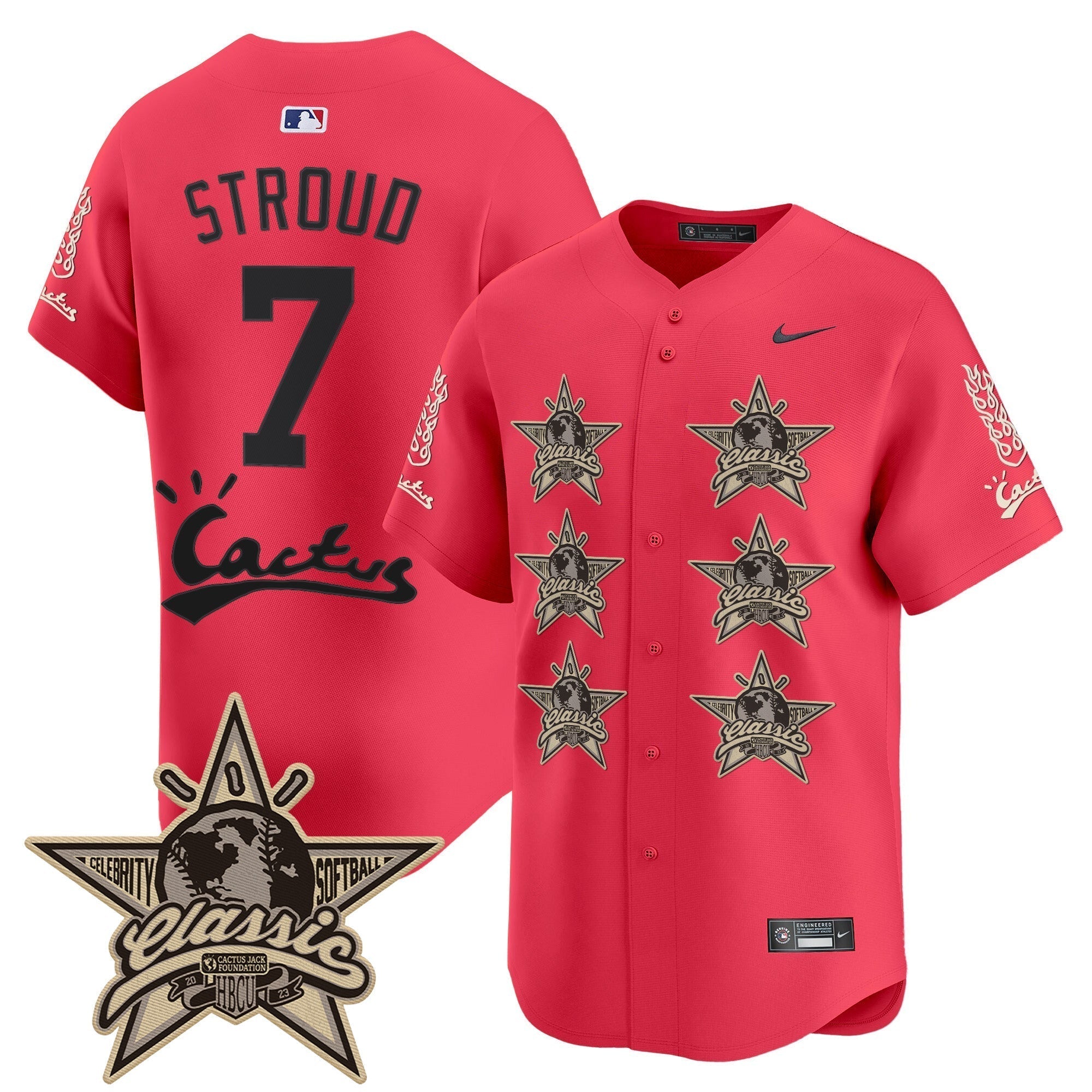 HOU Cactus Jack 2025 Vapor Premier Limited Jersey V2 - All Stitched
