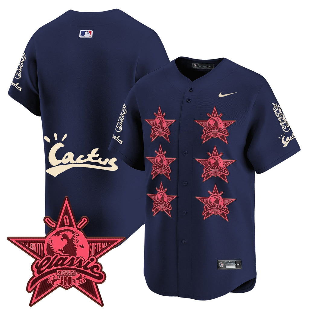HOU Cactus Jack 2025 Vapor Premier Limited Jersey V2 - All Stitched