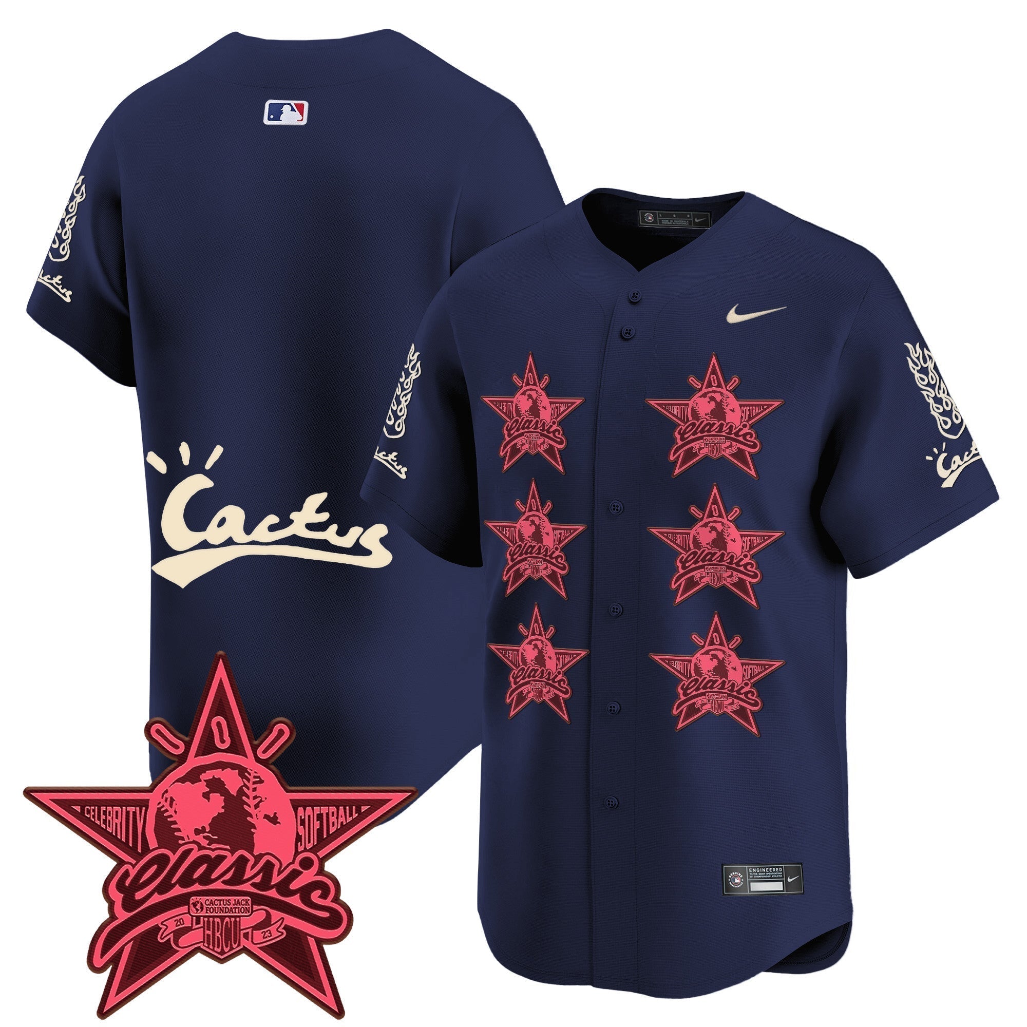 HOU Cactus Jack 2025 Vapor Premier Limited Jersey V2 - All Stitched