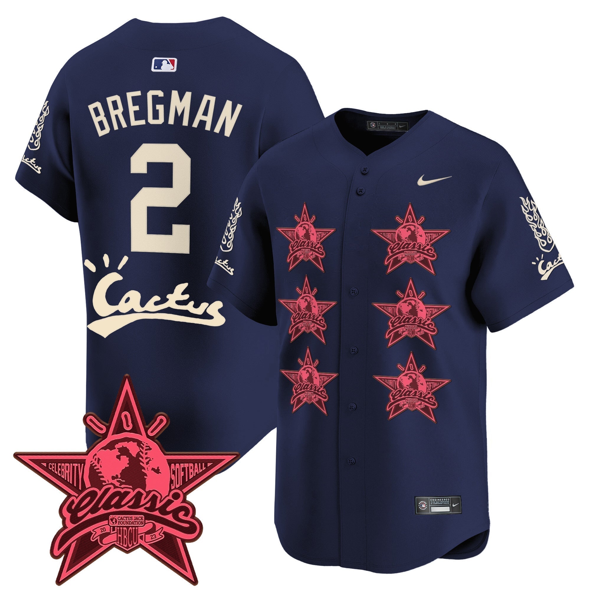 HOU Cactus Jack 2025 Vapor Premier Limited Jersey V2 - All Stitched